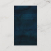 Navy Luster Donkerblauwe Waterverf bruiloft detail Informatiekaartje (Achterkant)
