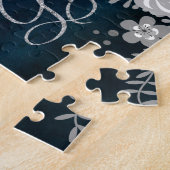 Navy Luster Silver Wees ons Bloemenmeisje-voorstel Legpuzzel (Zijkant)