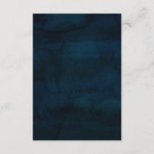Navy Lustre Donkerblauw Elegant Bruiloft Informati Informatiekaartje (Achterkant)
