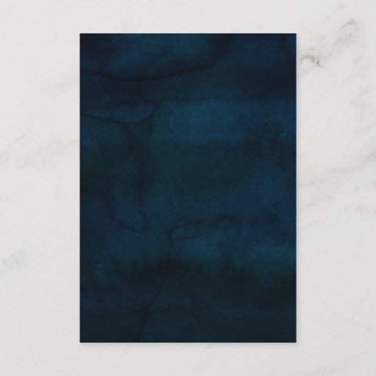 Navy Lustre Donkerblauw Elegant Bruiloft Informati Informatiekaartje (Achterkant)