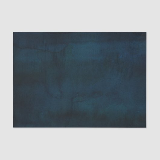 Navy Lustre Donkerblauwe Waterverf Textuur Bruilof Tissuepapier (Voorkant)