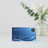 Navy Luxury Business Card Design Visitekaartje (Staand voorkant)