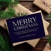Navy Luxury Christmas Kaart Elegant Font foto