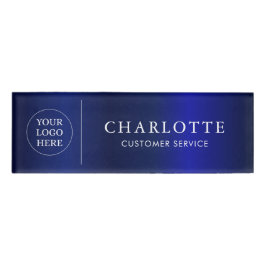 Navy Magnet Custom Logo Kantoor Medewerker Naambadge