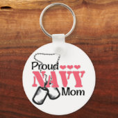 Navy Mam Hearts Sleutelhanger (Voorkant)