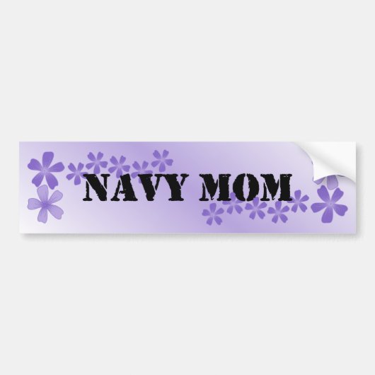 Navy mama Lila Bumpersticker (Voorkant)