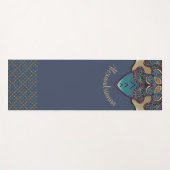 Navy Mandala Pilates Yoga Exercise Yogamat (Voorkant (horizontaal))