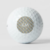 NAVY MARBLE GOLD CUSTOM GOLF BALLS GOLFBALLEN (Voorkant)