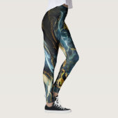 Navy marble with golden details leggings (Rechts)