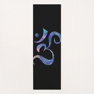 Navy Marbled  Om  Yogamat