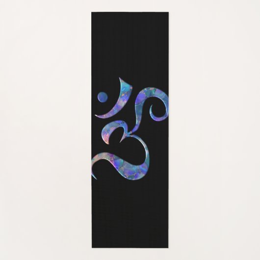 Navy Marbled  Om  Yogamat (Voorkant)