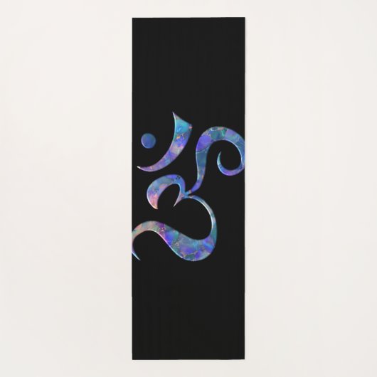 Navy Marbled  Om  Yogamat (Achterkant)