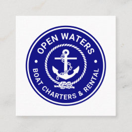 Navy Marina Boat Charter Logo Visitekaartje