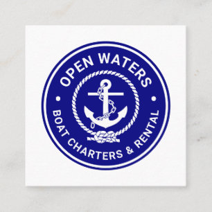 Navy Marina Boat Charter Logo Visitekaartje