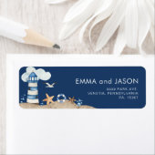 Navy Marine Retouradreslabel Etiket (Insitu)