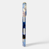 Navy Marmer Hoesje Goud Abstract Luxe (Achterkant / Rechts)