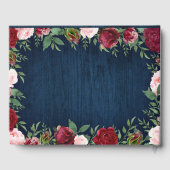 Navy Marsala Country Rustiek Bruiloft Gastenboek (Achterkant)