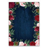 Navy Marsala Country Rustieke Bruiloft invoegen Ka Kaart (Achterkant)