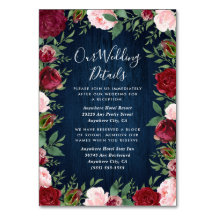 Navy Marsala Country Rustieke Bruiloft invoegen Ka