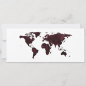 Navy Marsala Gold boarding Pass Wedding Invitation Kaart (Achterkant)