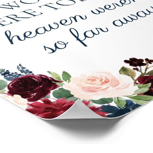 Navy Marsala we weten dat je hier vandaag bent Poster (Hoek)