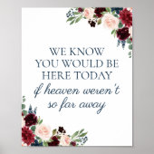 Navy Marsala we weten dat je hier vandaag bent Poster (Voorkant)