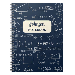 Navy Mathematics Lovers Wiskunde Geek Notitieboek