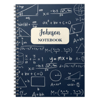 Navy Mathematics Lovers Wiskunde Geek Notitieboek