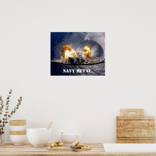 navy metal poster (Keuken)