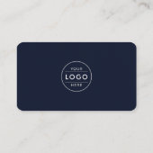 Navy Midnight Blue Dubbele QR-code Multi Sociale M Visitekaartje (Achterkant)