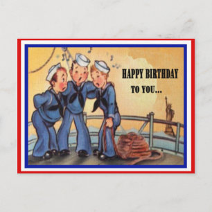  Navy Military Birthday Briefkaart