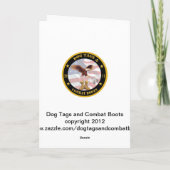 Navy Military Christmas Kaart (Achterkant)