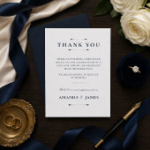 Navy Minimal luxe trouwkaart sjabloon