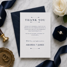 Navy Minimal luxe trouwkaart sjabloon