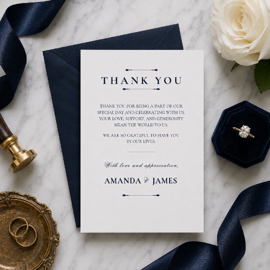 Navy Minimal luxe trouwkaart sjabloon