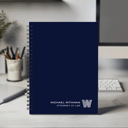 NAVY Minimal Monogram Initial CORPORATE BUSINESS Planner