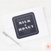 Navy Minimalist Modern Candle Product Label (Envelop)