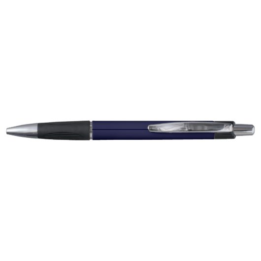 Navy Minimalist Monogram Aangepaste pen (Achterkant)