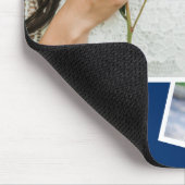 Navy Minimalist Twee Foto Afstuderen Afstuderen Muismat (Hoek)