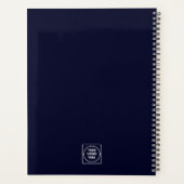 Navy Minimalistisch | Aangepaste Zakelijke Logo Pl Planner (Achterkant)