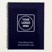 Navy Minimalistisch | Aangepaste Zakelijke Logo Pl Planner (Voorkant)