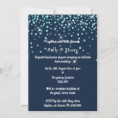 Navy Mint Diamonds bruiloft Aqua Green crystal Kaart (Voorkant)