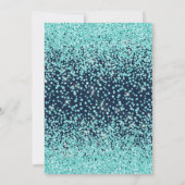 Navy Mint Diamonds bruiloft Aqua Green crystal Kaart (Achterkant)