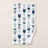 Navy, Mint en Grey Fletching Arrow Bad Handdoek (Handdoek)