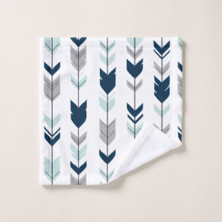 Navy, Mint en Grey Fletching Arrow Bad Handdoek