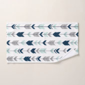 Navy, Mint en Grey Fletching Arrow Bad Handdoek (Handdoek)