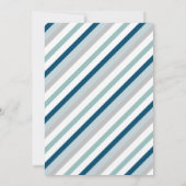 Navy & Mint Schattige Elephant Virtual Birthday Pa Kaart (Achterkant)