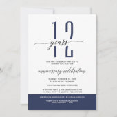 Navy Modern Business Jubileum Party nodigt uit Kaart (Voorkant)