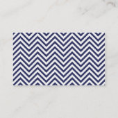 Navy Modern Chevron Professional Visitekaartje (Achterkant)