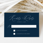 Navy Modern Elegance Wedding RSVP Kaartje